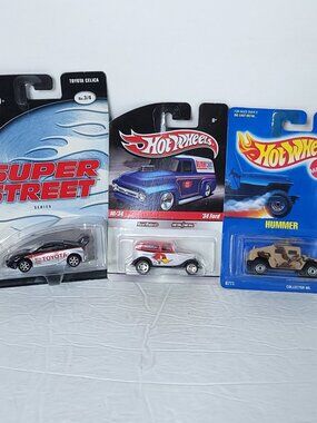 Hot Wheels 34 Ford Toyota Celica Hummer Lot Of 3 NEW